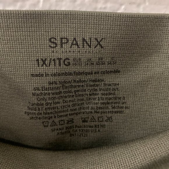 Spanx Cropped Lamn Leggings Olive Green Size 1X NWT - Picture 7 of 10